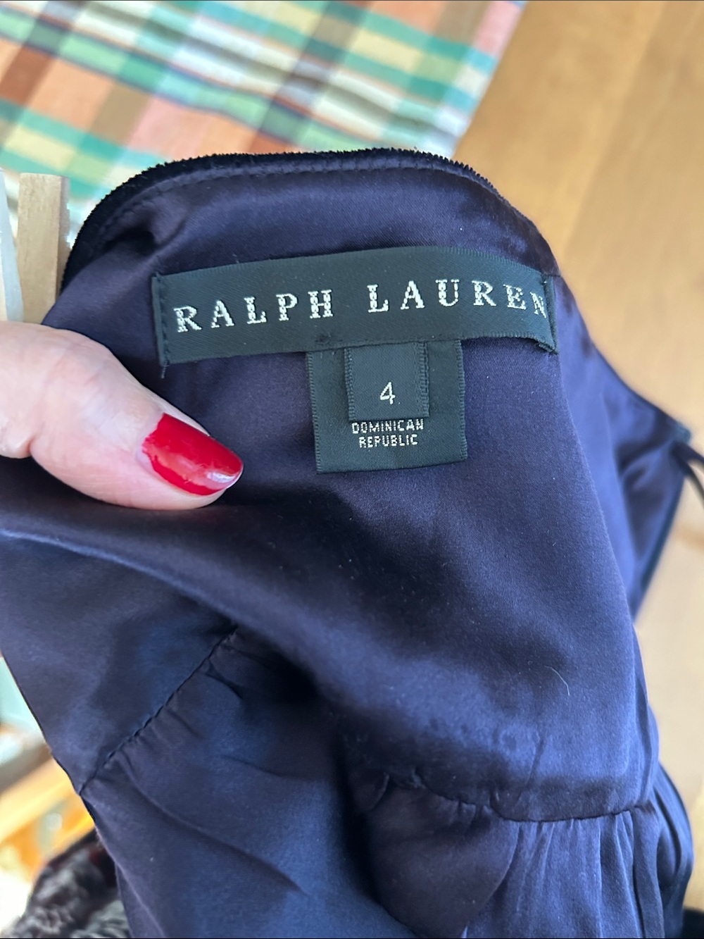Vintage Ralph Lauren Dark Eggplant  Velvet Skirt Size 4 - Picture 5 of 10